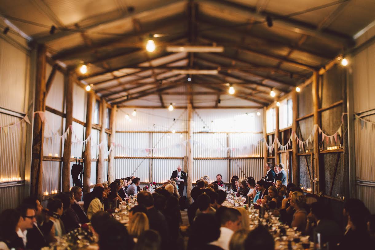 Gippsland wedding in a barn by food and event